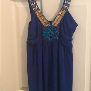 Blue beaded dress